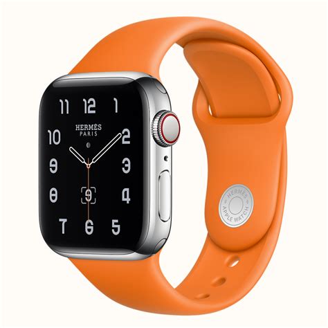 apple hermes orange band|Hermes apple watch band cost.